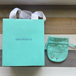 Authentic Tiffany & Co. Moonstone Silver Necklace on 16” chain